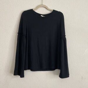 GAP Black Long Sleeve Boxy Blouse